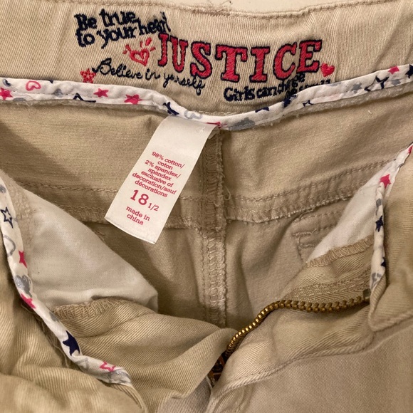 Justice Stretch Jeans. Size 18.5 Tan Khaki Beige Stretch Pants Trousers - Picture 6 of 7